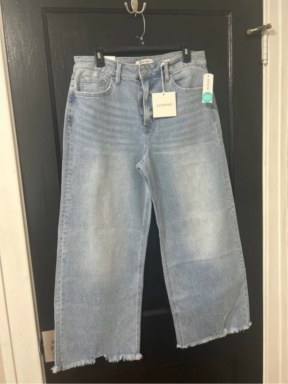 Loveret by Stitch Fix Light Blue Wide Leg Crop Jeans